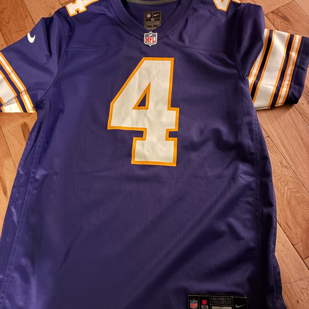 Nike Purple Football Jersey with White & Gold Accents